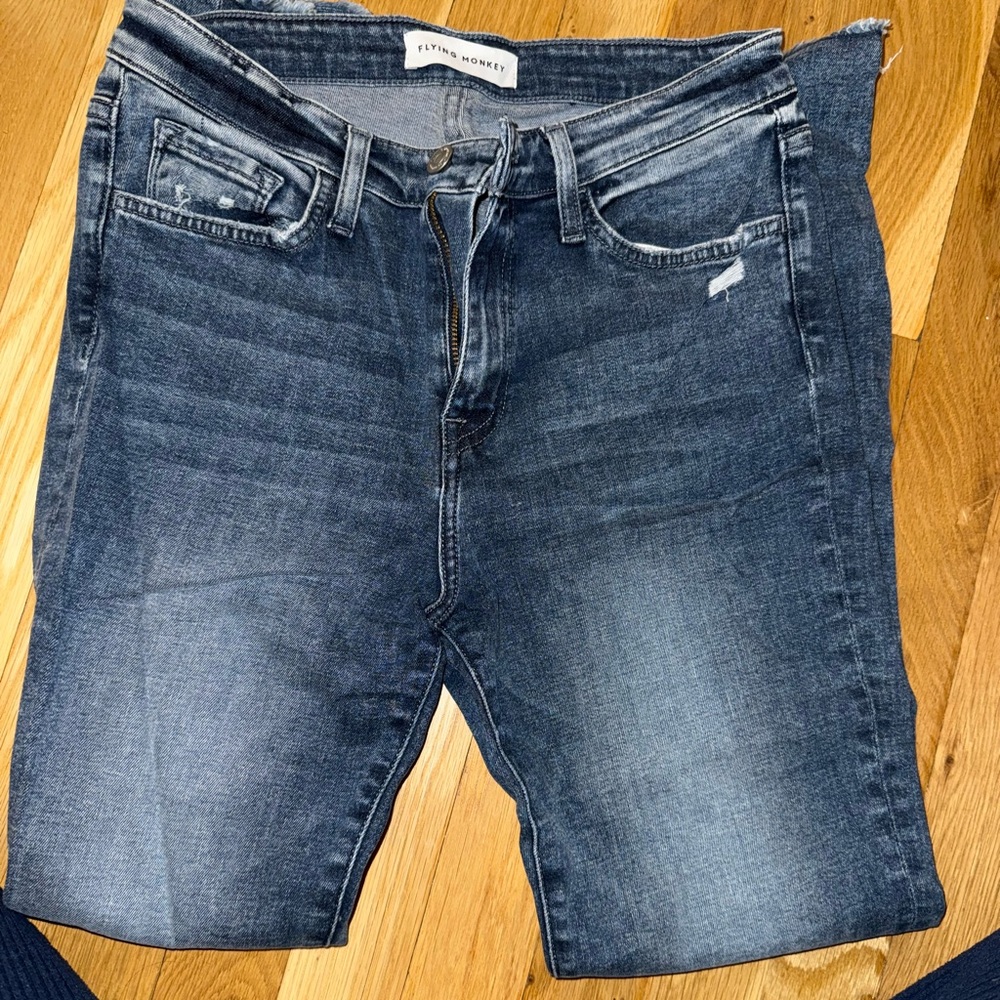 Flying monkey blue skinny jeans